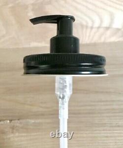 100 Black Mason Jar Soap/Lotion Dispenser Pump Lids. Wholesale Value Pack