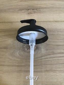 100 Matte Black Mason Jar Soap/Lotion Dispenser Lids. Wholesale Bulk Rate