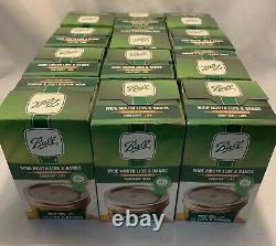 12 Box Lot -Ball Mason Jar Lids and Rings 144 Count Wide Mouth