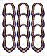12 Lot Cryptic Mason Royal & Select Master Chain Masonic Collar Purple Backing