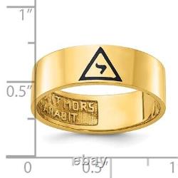 14k Gold Man's Mason Band Ring