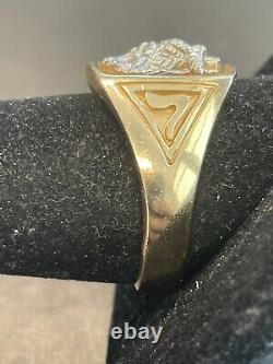 14kt Y/G Double Headed Eagle 32nd Degree Mason Masonic Ring. Size 11.5, 11.35 G