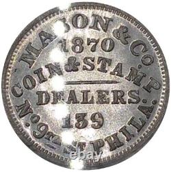 (1870) Philadelphia PA-Ph 290wm (R-6) Coin & Stamp Mason & Co Merchant Token