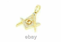 1 CT Round Cut Diamond Mason G Fashion Pendant Necklace 14K Yellow Gold Finish