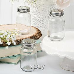 200 Glass Mason Jars Wedding Favors Mini Size Jars with Silver Metal Lid