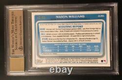 2011 Bowman Chrome Autograph Gold Refractor Mason Williams /50 Mets Bgs Gem Mint