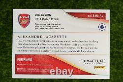 2020 Immaculate ALEXANDRE LACAZETTE On Card Patch Jersey Auto #33/56 Arsenal