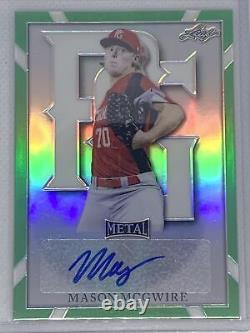 2021 Leaf Perfect Game Metal Green Refractor Mason Mcgwire Auto #3/10