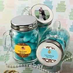 20-96 Personalized Glass Mason Jars Wedding Shower Party Favors