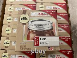 24 Boxes of 12 Kerr Regular Mouth Mason Lids Canning Jar 288 Total BRAND NEW