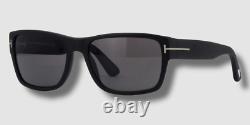 $455 Authentic Tom Ford Mason TF445 02D Men Black Rectangle Sunglasses 58/17/140