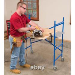 4 Ft. X 3.8 Ft. X 2 Ft. Portable Rolling Scaffold 500 Lb. Load CapacityHD-100658