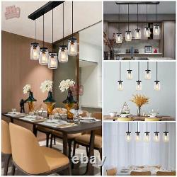 5 Lights Mason Jar Pendant Light for Dining Room Lighting Fixtures Hanging