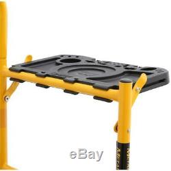 5 x 4 ft Scaffold Mini Folding Tool Shelf Ladder Multipurpose Locking Metal Tool