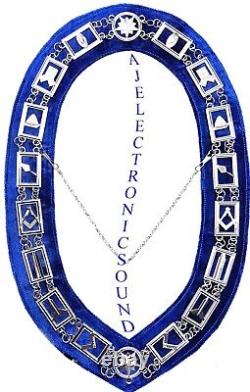 A J Brand New Masonic Regalia Master Mason Blue Lodge Silver Metal Chain Collar