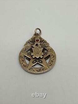 Antique 10k Gold Masonic IOOF Hersey Lodge No. 200 Star Medal January 14, 1913
