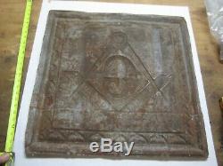 Antique Freemasons Masonic Lodge Metal ceiling tile