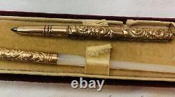 Antique Winsor & Mason Mother Of Pearl #1 Fountain Pen and Slide Pencil Set
