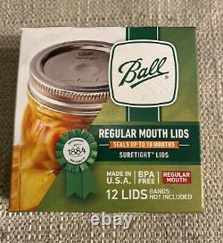 BALL Regular Mouth Mason Canning Jar Lids 24 Boxes 1 Case 288 Total Lids