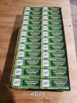 BALL Regular Mouth Mason Canning Jar Lids 24 Boxes, Full Case! 288 Total Lids