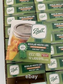 BALL Regular Mouth Mason Canning Jar Lids 24 Boxes, Full Case! 288 Total Lids
