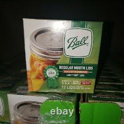 BALL Regular Mouth Mason Canning Jar Lids 24 Boxes Full Case 288 Total Lids
