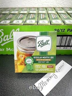 BALL Regular Mouth Mason Canning Jar Lids 24 Boxes Full Case with 288 Total Lids