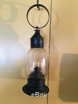 BEAUTIFUL! George H. Mason Boston Mass. Sept. 30 1862 Lamp Lantern Punch Tin