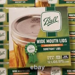 BRAND NEW BALL Wide Mouth Mason Canning Jar Lids 288 Total Lids In-Hand
