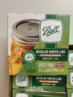 Ball Regular Mouth Mason Canning Jar Lids Lot Of 24 Dozen Lids 12 Per Pack