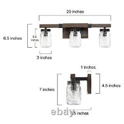 Bathroom Vanity Light Fixtures, Farmhouse Mason Jar Lights, Rustic Bathroom L