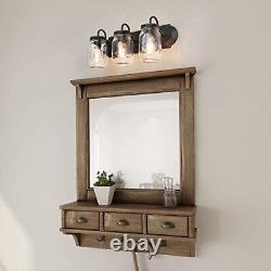 Bathroom Vanity Light Fixtures, Farmhouse Mason Jar Wall Sconce Over Mirror w