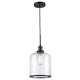 Bel Air Lighting Dorina 1-light Black Mason Jar Hanging Kitchen Pendant Light