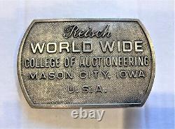 Belt Buckle Reisch, World Wide College of Auctioneering, Mason City, Iowa, USA