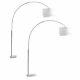 Brightech Mason Arc Floor Lamp Withhanging Shade & Led Light Bulb, Nickel (2 Pack)