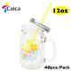 Calca 48pack 12oz Sublimation Transfer Mason Jar Cup Tumbler With Lids & Straw