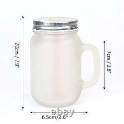 CALCA 48/ctn 12oz Sublimation Transfer Mason Jar Cup Tumbler Frosted Glass