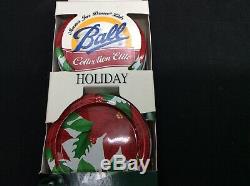 CASE of 12 NOS 1998 Ball Mason Jar 6ea. Dome Lids/Screw Bands HOLIDAY Collection