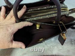 COACH 1941 Mason Carryall Black Snakeskin satchel purse handbag 38717