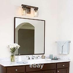 Classy leaves Bathroom Light Fixtures, 2-Light Mason Jar Vanity Lights, Farmh
