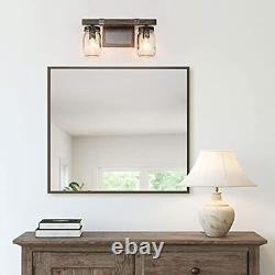 Classy leaves Bathroom Light Fixtures, 2-Light Mason Jar Vanity Lights, Farmh