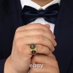 Cross Embossed Masonic Ring with a Motto Free Mason Ring Freemasonry Jewelry