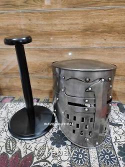 Design Medieval Knight Armor Crusader Templar Helmet Helm Mason's 18 gauge