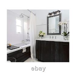EUL DB3046 Clear Industrial Mason Jar Bathroom Vanity Glass Wall Sconces Oil