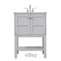 Elegant Decor Mason 24 Single Bathroom Vanity Set, Grey VF2524GR