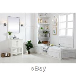 Elegant Lighting VF2524WH Mason White Vanity Sink Set