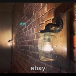 Farmhouse Mason Jar Wall Sconces Hanging Wall Light, Plug-In Set of 2