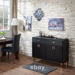 Furniture of America Mason Modern Black Solid Wood Buffet