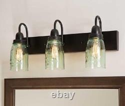 Glass And Metal Finish Home Décor Mason Jar Vanity Lamp 24 W