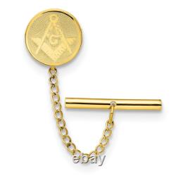 Gold Master Mason Signet Freemason Masonic Tie Tac Chain